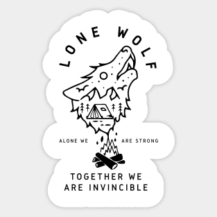 ALONE WOLF Sticker